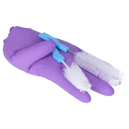 Zestaw 2 szczoteczek do butelek, smoczków i nie tylko, niebieskie