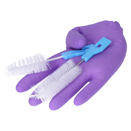 Zestaw 2 szczoteczek do butelek, smoczków i nie tylko, niebieskie