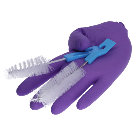 Zestaw 2 szczoteczek do butelek, smoczków i nie tylko, niebieskie