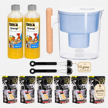 Zestaw Mama Margaret – 2x #mama106 OrangiO 500 ml + 6x tabletki do zmywarki 3-warstwowe All in 1 + dzbanek MAJA + 2x Szczoteczka Magic Brush 360 | PONAD 11% OSZCZĘDNOŚCI + DARMOWA WYSYŁKA