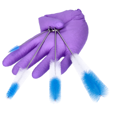 Zestaw szczoteczek biało-niebieskich 4 szt.