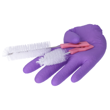 Zestaw szczotek do butelek i smoczków, 2 szt., różowe