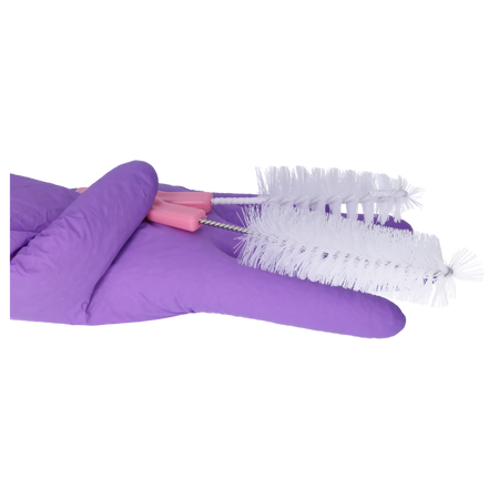 Zestaw szczotek do butelek i smoczków, 2 szt., różowe