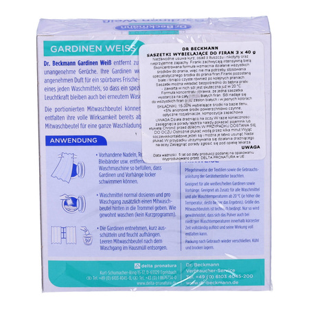 DR BECKMANN Saszetki wybielające do jodły 3x40g