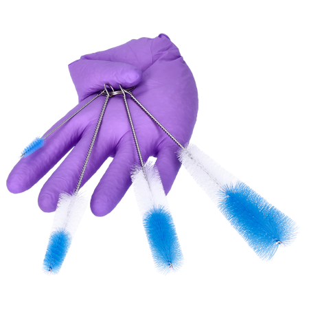 Zestaw szczoteczek biało-niebieskich 4 szt.