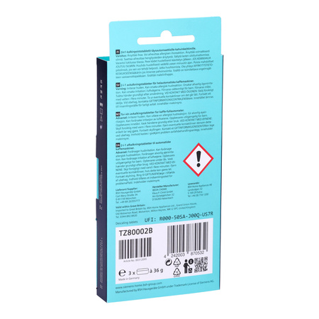 Tabletki odkamieniające do ekspresu Siemens Bosch TZ80002 2w1 - oryginał