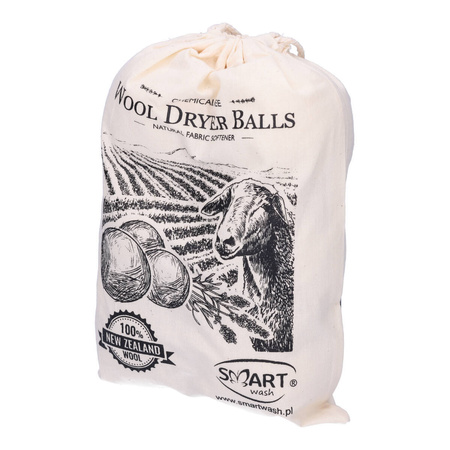 Smart Wash Kule z wełny do suszarek 6 szt białe