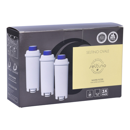 Filtr Seltino Ovale zamiennik do Delonghi DLS C002 DLSC002, 3 wkłady