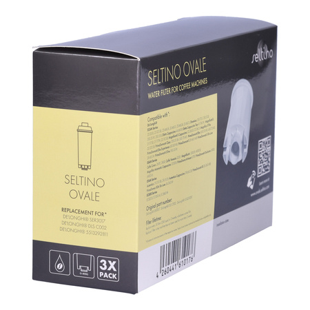 Filtr Seltino Ovale zamiennik do Delonghi DLS C002 DLSC002, 3 wkłady