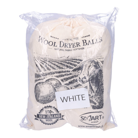 Smart Wash Kule z wełny do suszarek 6 szt białe