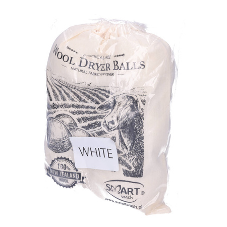 Smart Wash Kule z wełny do suszarek 6 szt białe