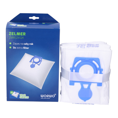 Worki do odkurzaczy WORWO ZMB02K 12 szt.