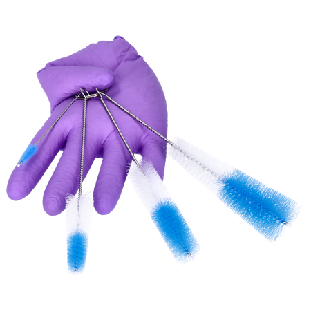 Zestaw szczoteczek biało-niebieskich 4 szt.