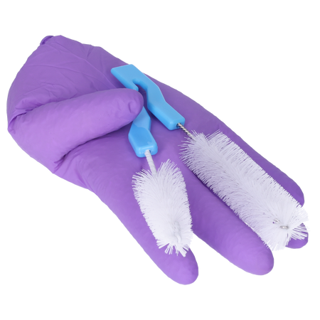 Zestaw 2 szczoteczek do butelek, smoczków i nie tylko, niebieskie