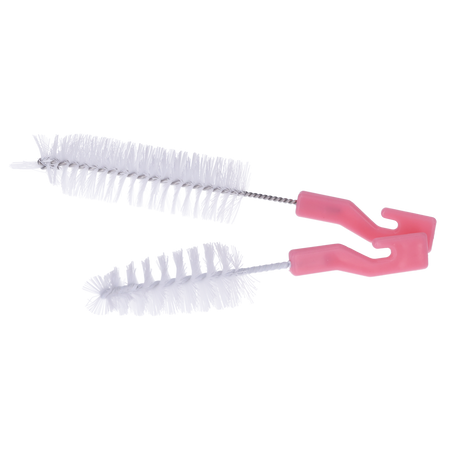 Zestaw szczotek do butelek i smoczków, 2 szt., różowe