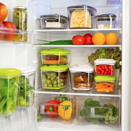 Zestaw pojemników SeeYoo stalowy szary 4 szt