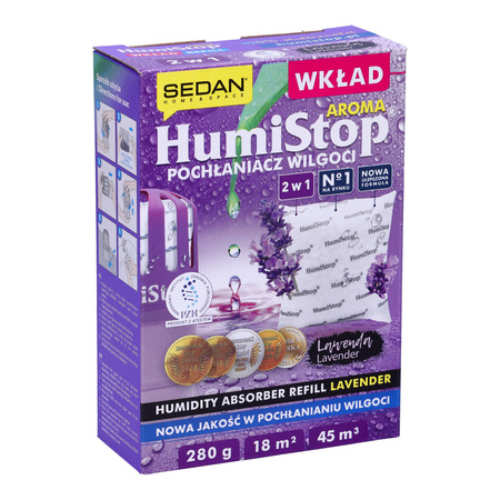 Wkład do pochłaniacza wilgoci HUMISTOP-LAWENDA