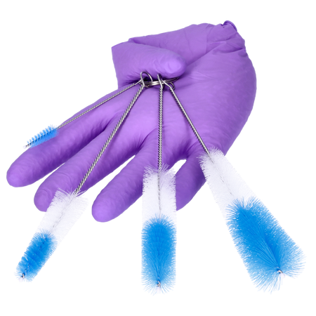 Zestaw szczoteczek biało-niebieskich 4 szt.