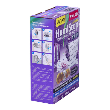 Wkład do pochłaniacza wilgoci HUMISTOP-LAWENDA