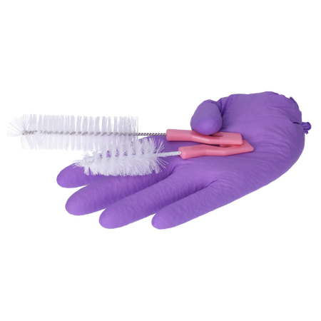 Zestaw szczotek do butelek i smoczków, 2 szt., różowe