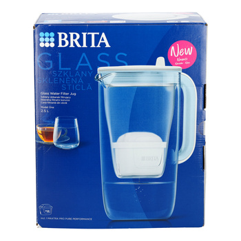 Szklany dzbanek Brita Glass niebieski 2,5l z filtrem MAXTRA PRO Pure Performance