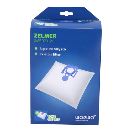 Worki do odkurzaczy WORWO ZMB02K 12 szt.