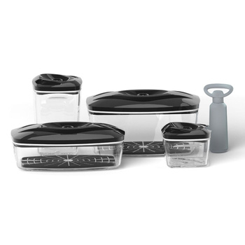 Zestaw pojemników SeeYoo czarny 4 szt