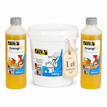 Zestaw Mama Margaret – 2x #mama106 OrangiO 500 ml + #mama107 Mama's NoTouch WC Foam | PONAD 32% OSZCZĘDNOŚCI + DARMOWA WYSYŁKA